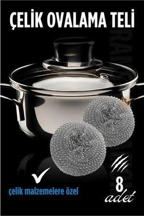 Çelik Bulaşık Teli Çelik Bulaşık Ovalama Teli 8 ADET