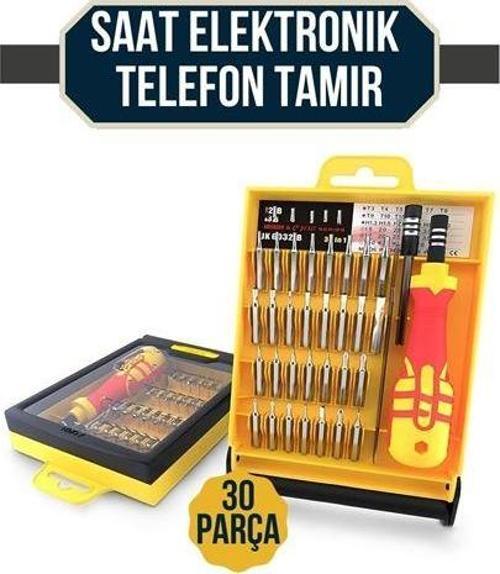 Jackly 30 Uçlu Saat Elektronik Telefon Tamir Hassas Tornavida Seti