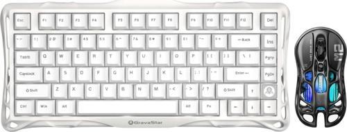 Mercury K1 Lite+M2 Kablosuz Rgb Işıklı Mekanik Q Gaming Klavye ve Optik Mouse Seti, Beyaz