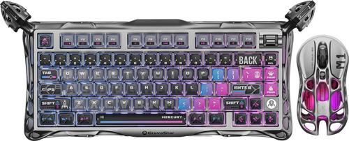 Mercury K1 Pro+M1 Pro Kablosuz Rgb Işıklı Mekanik Q Gaming Klavye ve Optik Mouse Seti, Cyb