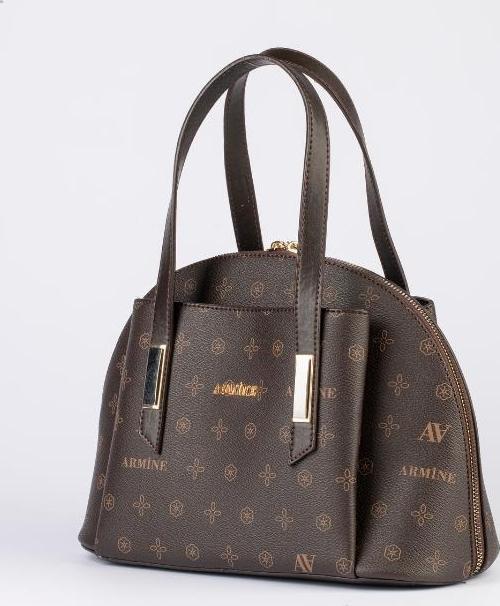 344 Kadın Çanta Kahve Baskılı