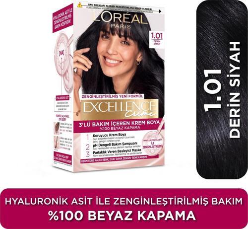 L’Oréal Paris Excellence Creme 1.01 Derin Siyah Saç Boyası