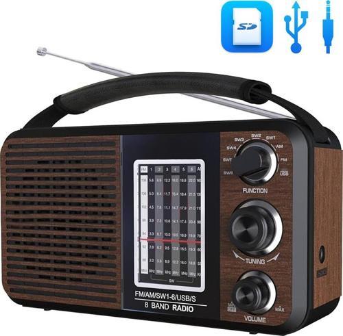 Ayt MagicVoice USR11 Analog Portatif Nostaljik Radyo Fm Usb Sd Mmc Aux 88-108 Fm Frekans Aralığı Ses Bombası