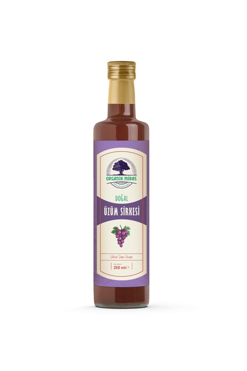 Organik Miras DOĞAL ÜZÜM SİRKESİ (250 Ml)