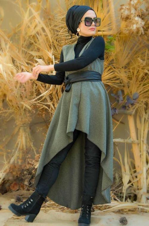 Haki Balıksırtı Yelek