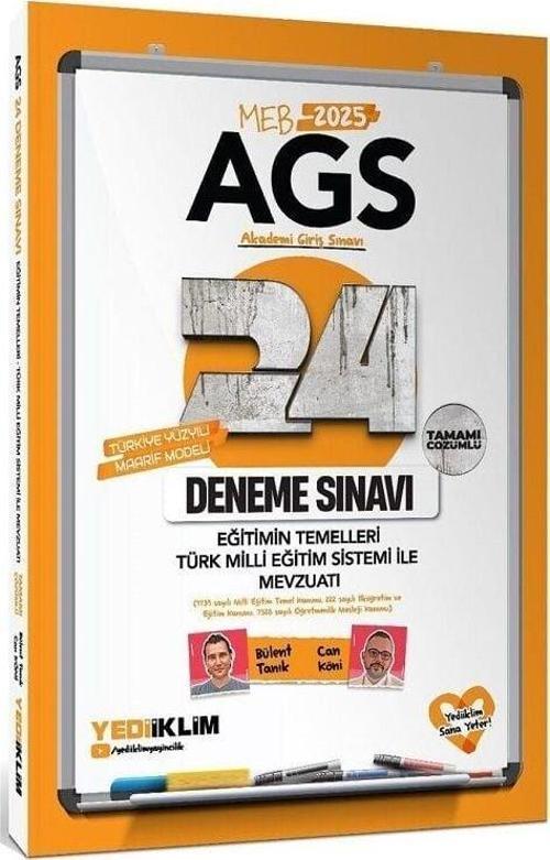 Yediiklim 2025 MEB-AGS Eğitimin Temelleri ve Türk Milli Eğitim Sistemi ile Mevzuatı 24 Deneme