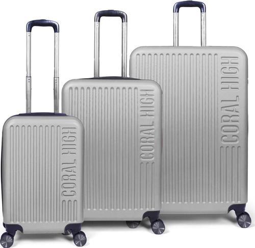 ABS Gümüş 3'lü Valiz Seti 16430