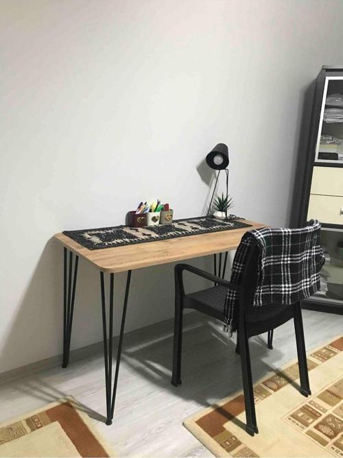 Bambeds Mobilya 60×120 Çam Metal Ayaklı Masa Mutfak Masası Çalışma Masası Bilgisayar Masası