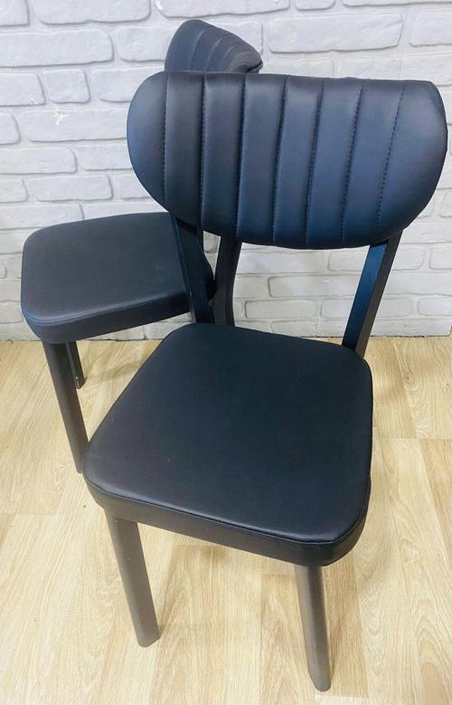 2 Adet Elma Sandalye Deri Mutfak Salon Yemek Odası Sandalyesi Metal Ayak