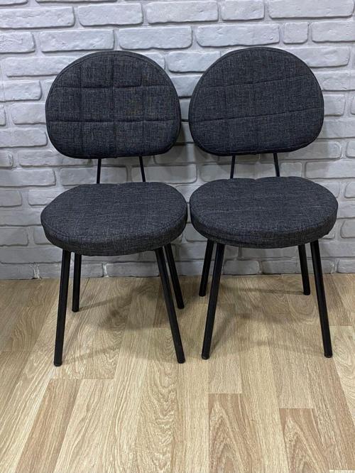 2 Adet Poverty Sandalye Antrasit Gri Mutfak Salon Yemek Odası Sandalyesi Metal Ayak