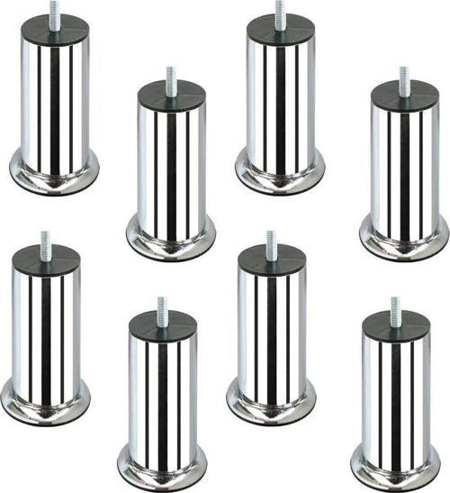 12 Cm Baza Ayağı Koltuk Ayağı Kanepe Ayağı Civatalı 3-8" (kalın Diş) (8 Adet) 