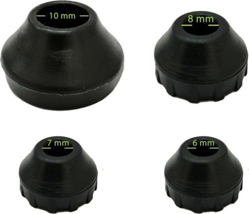 Tel Sandalye Masa Sehpa Ayak Pabucu 10 Mm (20 ADET) Siyah