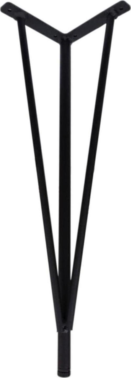Firkete Metal Mil Masa Sehpa Ayağı Siyah 45 Cm - Masa Ayakları - 45 cm 