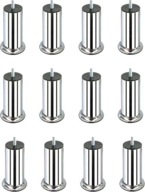 12 Cm Baza Ayağı Koltuk Ayağı Kanepe Ayağı Civatalı 3-8" (kalın Diş) (12 Adet) 