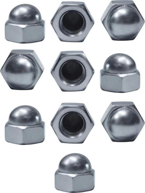 M10 Kör Somun Galvanizli Çelik Beyaz (10 Adet) 