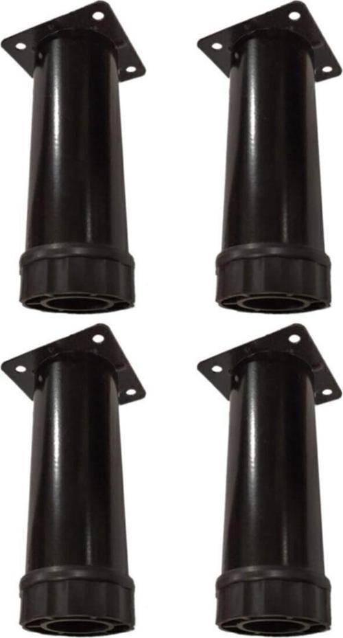 Tablalı Metal Baza Kanepe Dolap Tezgah Mobilya Baza Ayağı Siyah 8 Cm (4 ADET) 