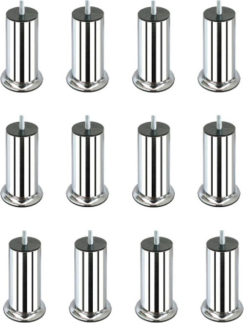 10 Cm Baza Ayağı Koltuk Ayağı Kanepe Ayağı Civatalı 3-8" (kalın Diş) (12 Adet)