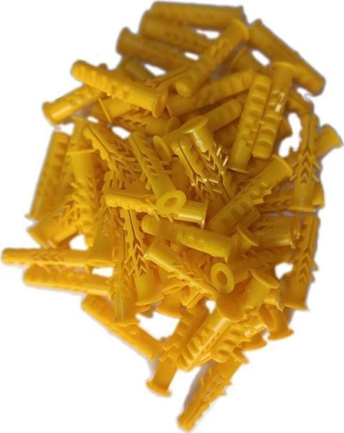 8 mm Plastik Sarı Renkli Dübel (100 Adet) 