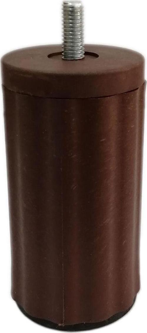 9,5-15 Cm Ayarlı Plastik Ayak M8 Ince Diş - Koyu Kahverengi