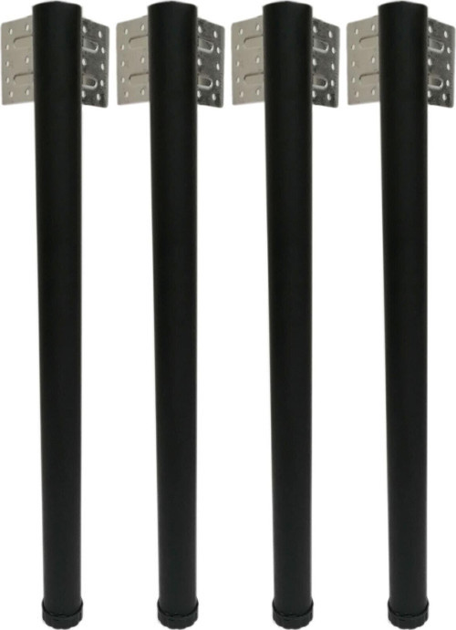 Perçinli Metal Masa Ayağı 73 Cm - Mutfak Masası Ayağı - Balkon Masası Ayağı Siyah (4 Adet)