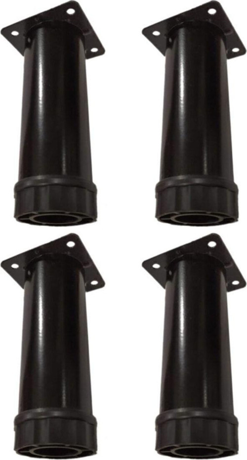 Tablalı Metal Baza Kanepe Dolap Tezgah Mobilya Baza Ayağı Siyah 15 Cm (4 ADET)