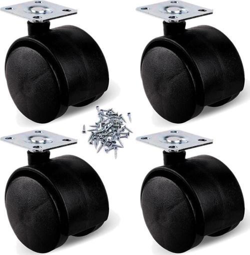 Oynak Tablalı Dolap Sehpa Masa Ayağı Mobilya Tekerleği 50 Mm (4 Adet) - Tekerlekler 