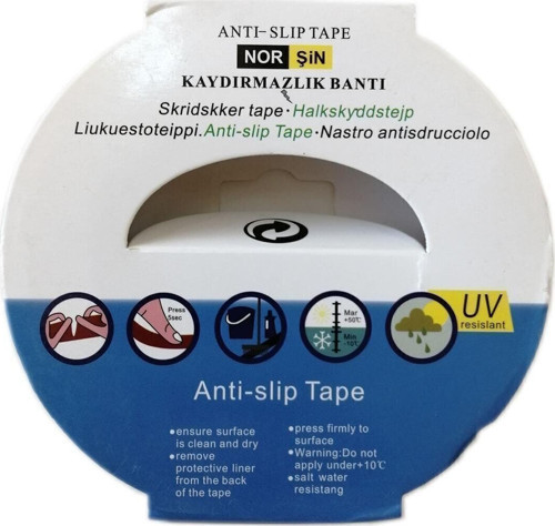 Norşin Kaydırmaz Merdiven Bandı Siyah Genişlik: 25 Mm Uzunluk 5 Metre