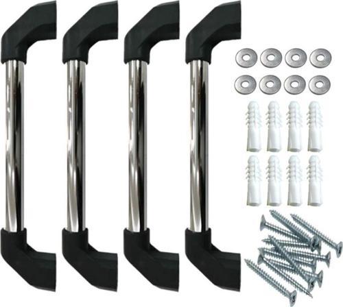 Metal Sabit Engelli Yaşlı Hasta Tutamağı Krom Kaplama Tutunma Barı 35 Cm (4 Takım) 