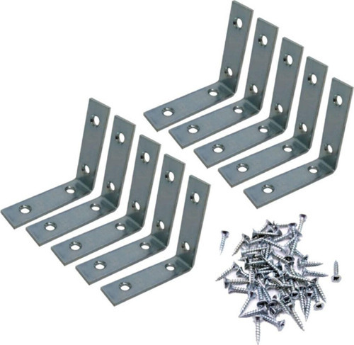 10 Adet 16x45 Mm Metal L Gönye Köşe Bağlantı Ve Vidaları
