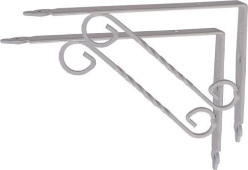 Ferforje Raf Altı Metal L Ayak - 23x17 Cm (2 Adet) Beyaz