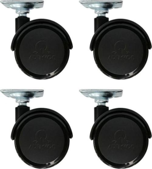 Oynak Tablalı Dolap Sehpa Masa Ayağı Mobilya Tekerleği 40 Mm Polyamid Siyah (4 ADET)