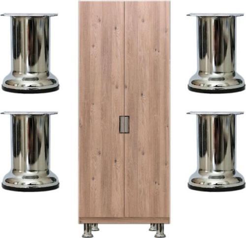 Metal Dolap Vestiyer Komidin Baza Ayağı 8 cm Çap 51 mm  4 Adet 