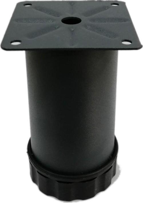 Tablalı Metal Baza Kanepe Dolap Tezgah Mobilya Ayağı Antrasit Gri 10 Cm Çap: 51 Mm 