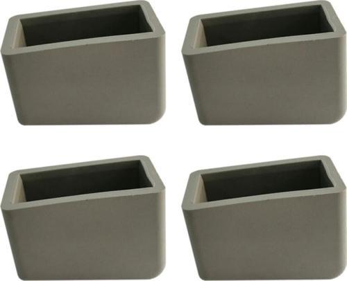 Kaydırmaz Merdiven Ayağı Plastiği Merdiven Pabucu 20x40 Mm Gri (4 Adet) 