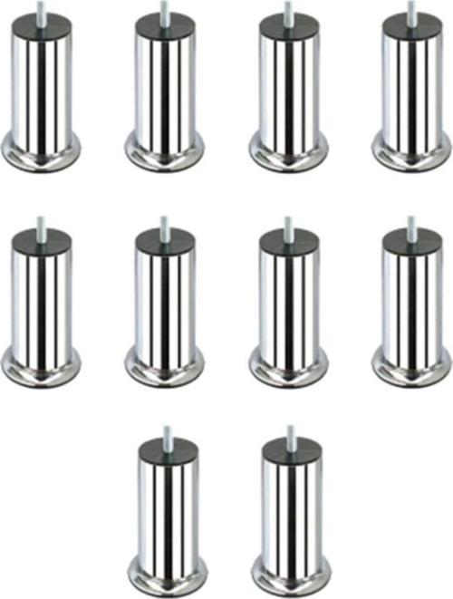 10 Cm Baza Ayağı Koltuk Ayağı Kanepe Ayağı Civatalı 3-8" (kalın Diş) (10 Adet) 