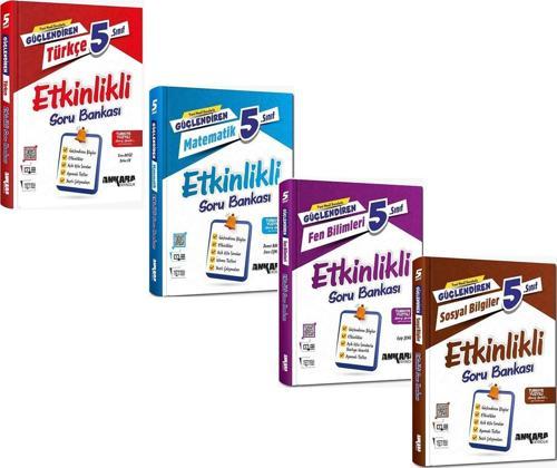 Ankara 5.Sınıf Türkçe Matematik Fen ve Sosyal Bilgiler Etkinlikli Soru Bankası Seti 4 Kitap
