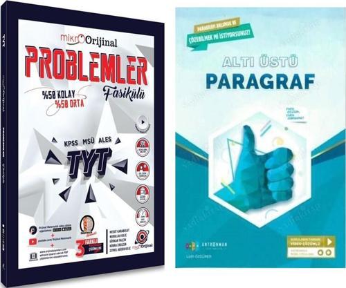 Orijinal Mikro TYT Problemler Fasikülü ve Antrenman Altı Üstü Paragraf Soru Bankası Seti 2 Kitap