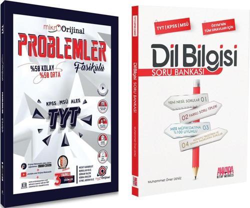 Orjinal Mikro TYT Problemler ve AKM Dil Bilgisi Soru Bankası Seti 2 Kitap