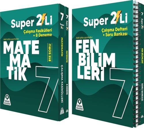 Örnek Akademi 7.Sınıf Süper İkili Matematik ve Fen Bilimleri Seti 2 Kitap