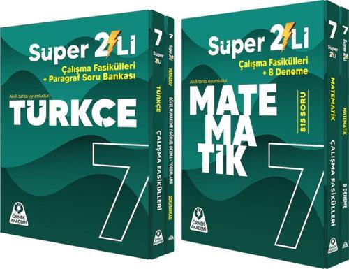Örnek Akademi 7.Sınıf Süper İkili Matematik ve Türkçe Seti 2 Kitap