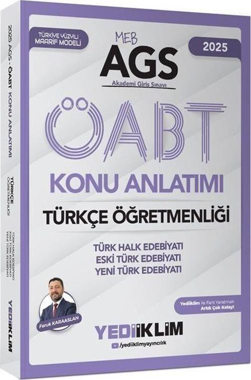 2025 MEB AGS ÖABT Türkçe Öğretmenliği Konu Anlatımı Yediiklim Yayınları