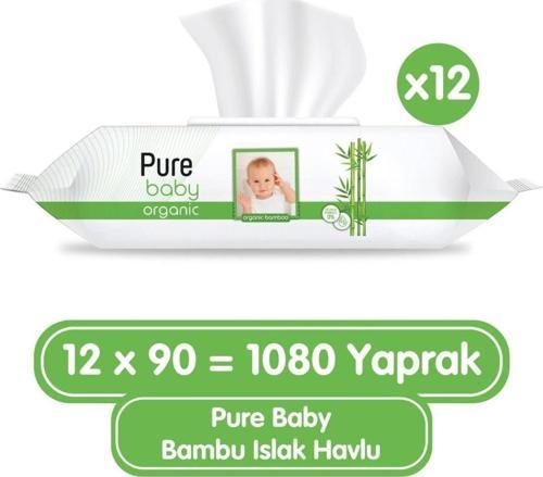 Organik Bambu Özlü Islak Havlu 12×90 (1080 YAPRAK)