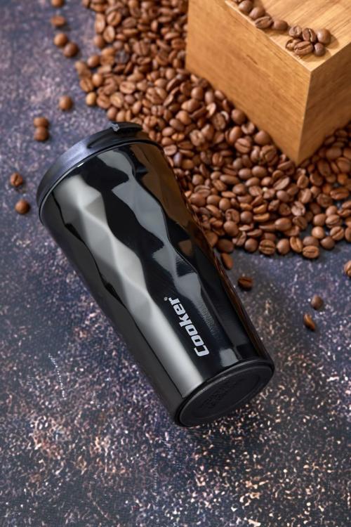 CKR-2048 Siyah Termos 350 Ml Paslanmaz Çelik