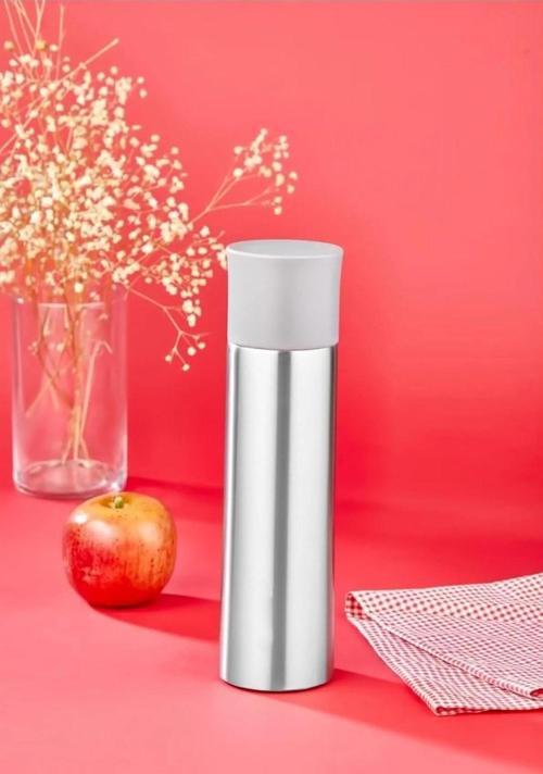 CKR-2057 Gri 500 ML Bardaklı Paslanmaz Çelik Termos