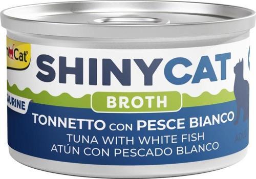 Shinycat Broth (Sos İçinde) Beyaz Balıklı Ton Balıklı Kedi Konservesi 70Gr