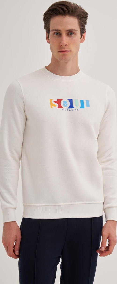 3 İplik Şardonlu Sweatshirt 5161 Beyaz