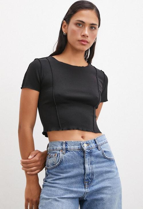 Kısa Kol T-shirt Siyah