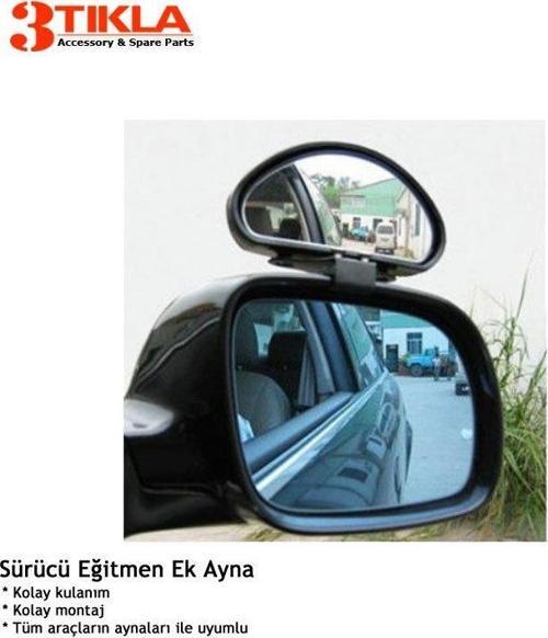 Kör Nokta Ayna Seti 2 li Yuvarlak Siyah