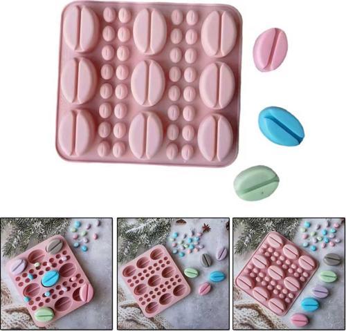 Silikon Kek Kalıp Sugarcraft Kahve Çekirdekleri Kalıbı Şeker Hamuru Çikolata Kalıbı