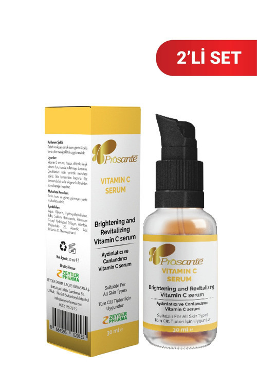 Aydınlatıcı Ve Canlandırıcı Vitamin C Serum 30 ml 2'li Paket